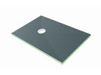 Lysvia 1200x900mm tileable shower tray with ZZPY10165 shower tray drain