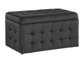 Lysvia Black Velvet Storage Pouf LCHK51886
