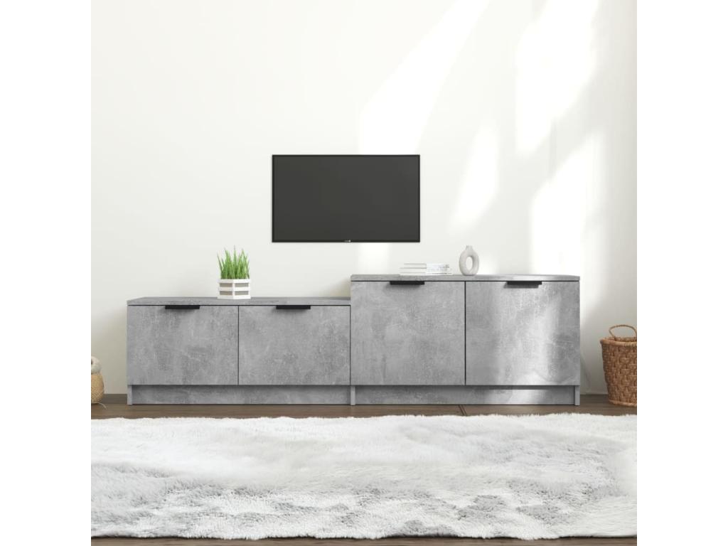 TV stand, concrete grey, 158.5x36x45 cm, engineered wood, SOZP57303