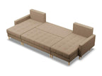 U-shaped corner sofa with sleeping function and 2 chaise longues, Brown ALEC08240