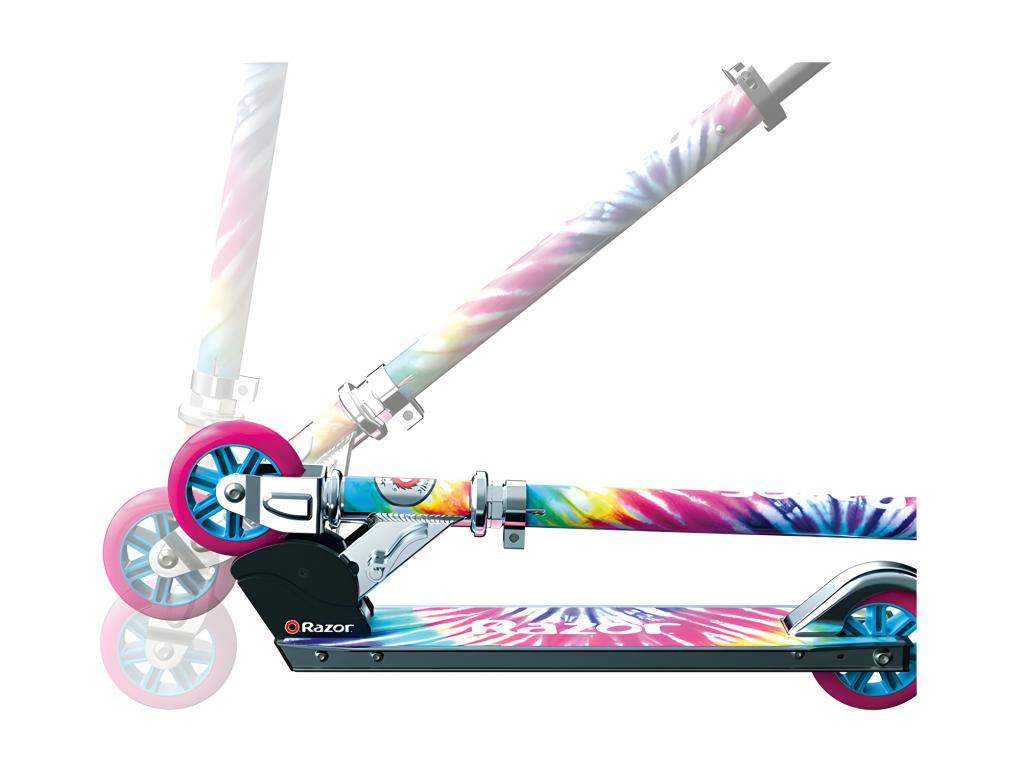 Children's Folding Scooter Tie-Dye Graphic JHWY15995