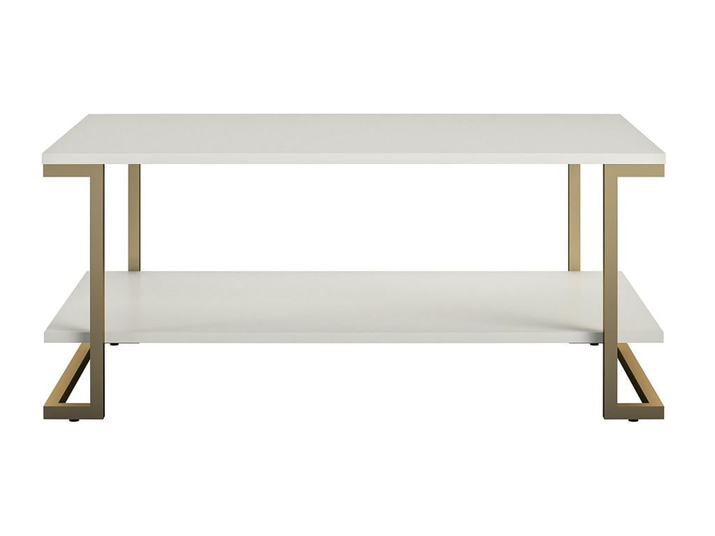 Coffee table with 1 shelf in white MDF IWLD80531