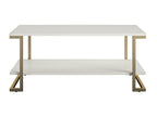 Coffee table with 1 shelf in white MDF IWLD80531