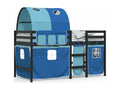 Children's loft bed with tunnel, mattress not included, blue, 80x200 cm, LWEQ35890