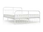 Metal bed frame without mattress and white bed legs 180x200 cm XVIO53157