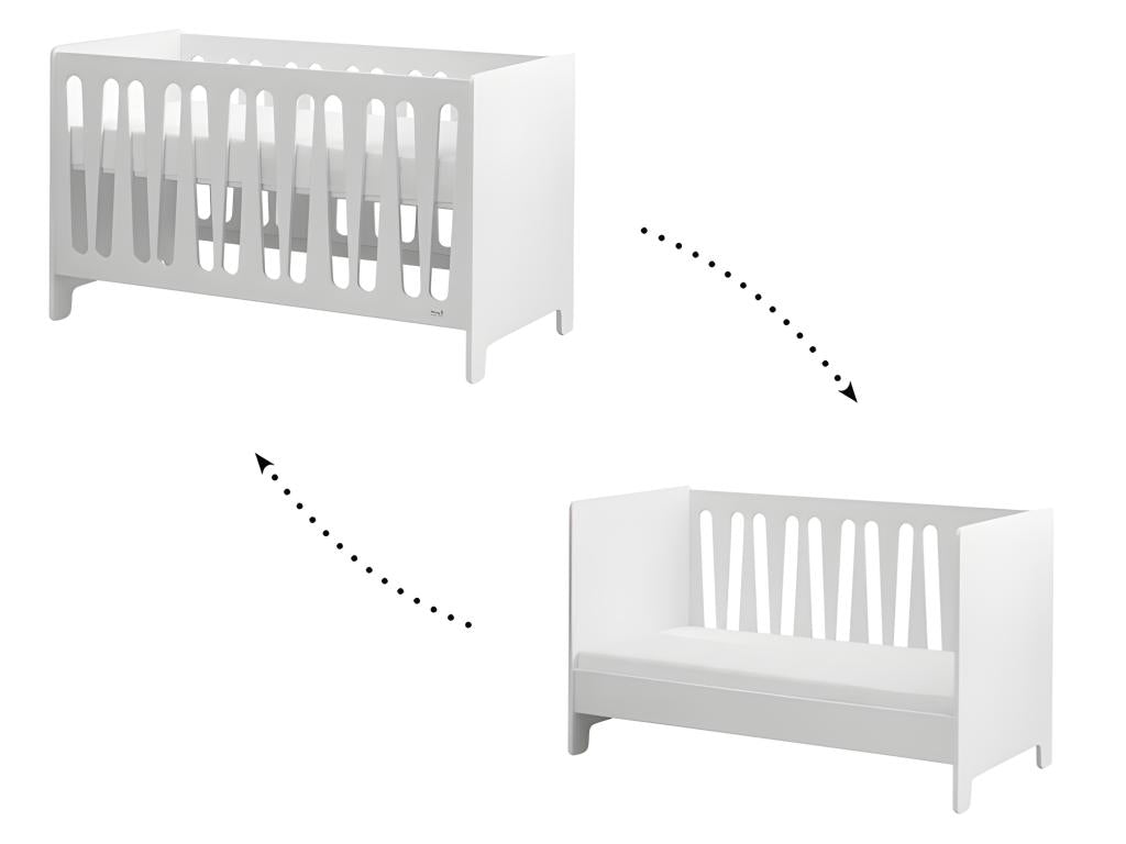 Convertible baby cot, white, GDLI26674