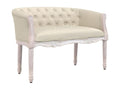 Beige bench 98x56x69 linen TOSY70385