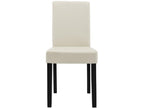Elariva of 8 Faux Wood Chairs 90x42x48 cm Cream - Ivory Elariva CFVP20578