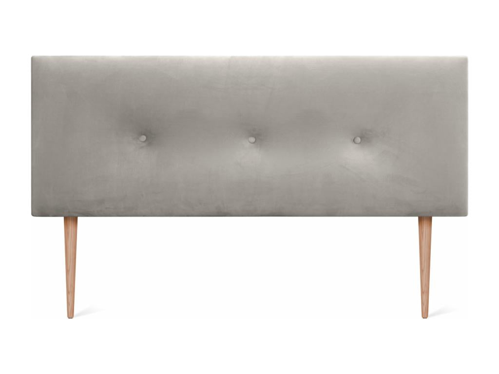 Elariva Smooth Velvet Headboard with Buttons 135x115 with Bed Legs 120/135/140 - Beige CSFU26074