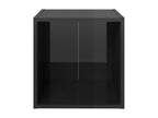 2-piece TV stand, glossy black, 37x35x37 cm, engineered wood, DWTP47841