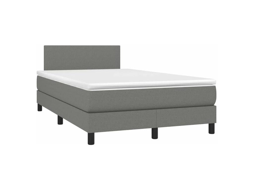 Bed base with mattress, Dark Grey 120x200 Fabric ZJUW91786