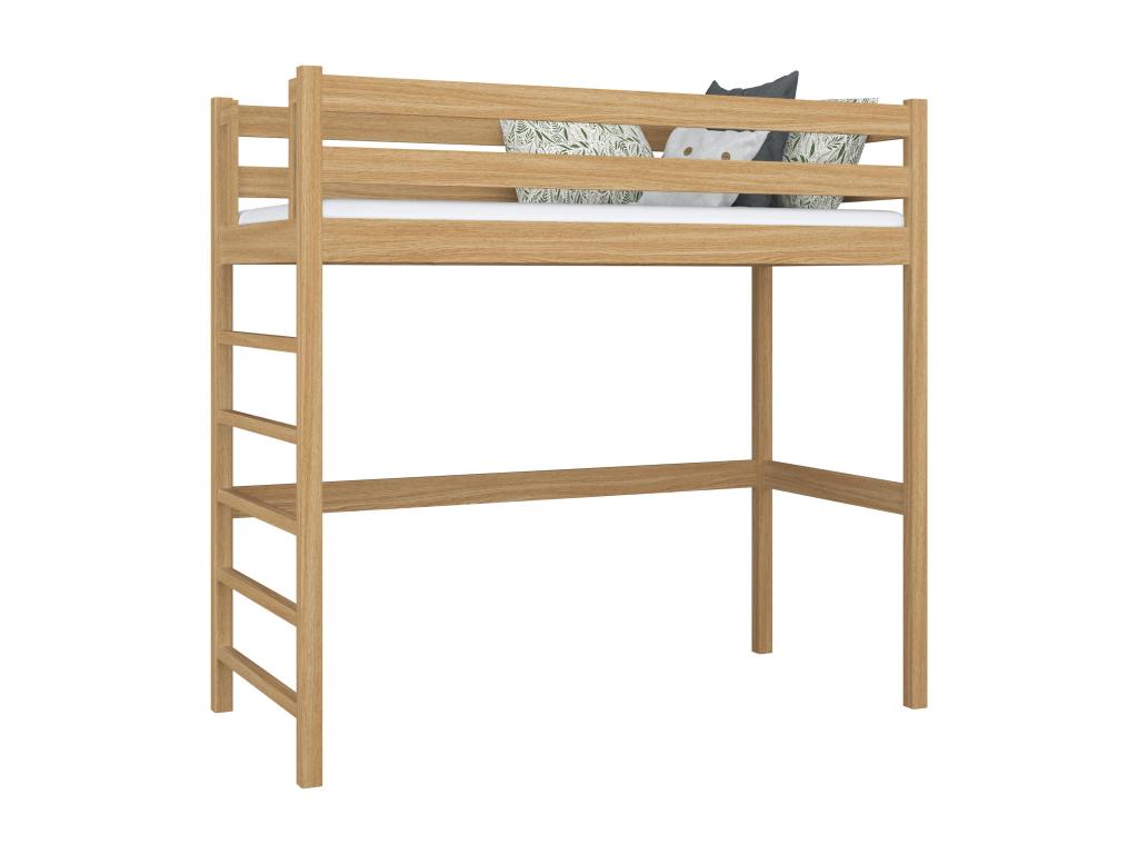 Oak loft bed N01 Natural Oak 80x190 WBIR99616