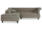 Lysvia Left-Hand Corner Sofa in Velvet, Lysvia Style, Lysvia HBNM37091