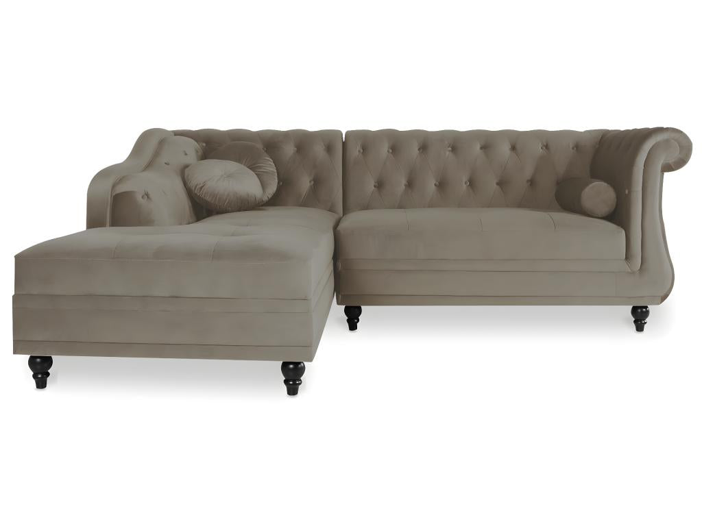 Lysvia Left-Hand Corner Sofa in Velvet, Lysvia Style, Lysvia HBNM37091
