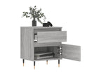 2-piece grey bedside tables, 40x35x50 cm, engineered wood, HHDV65320