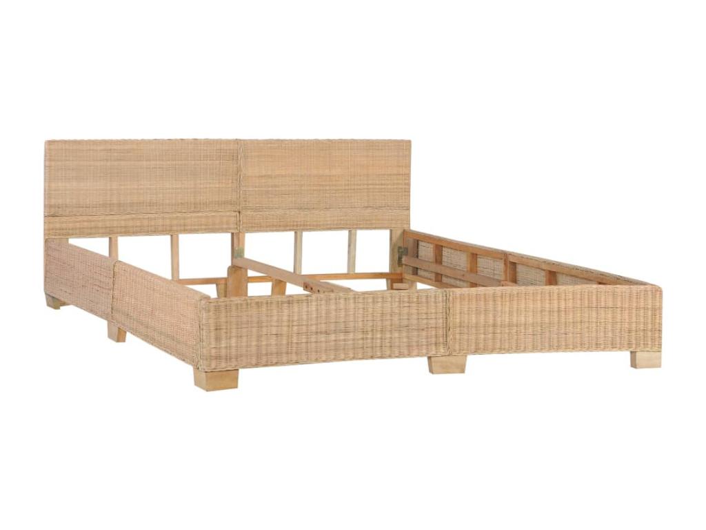 Handwoven bed frame without mattress, genuine rattan LZAG67765