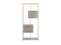 Scandinavian bookcase in beige metal with 5 shelves - Lysvia GVJH93912