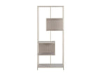 Scandinavian bookcase in beige metal with 5 shelves - Lysvia GVJH93912