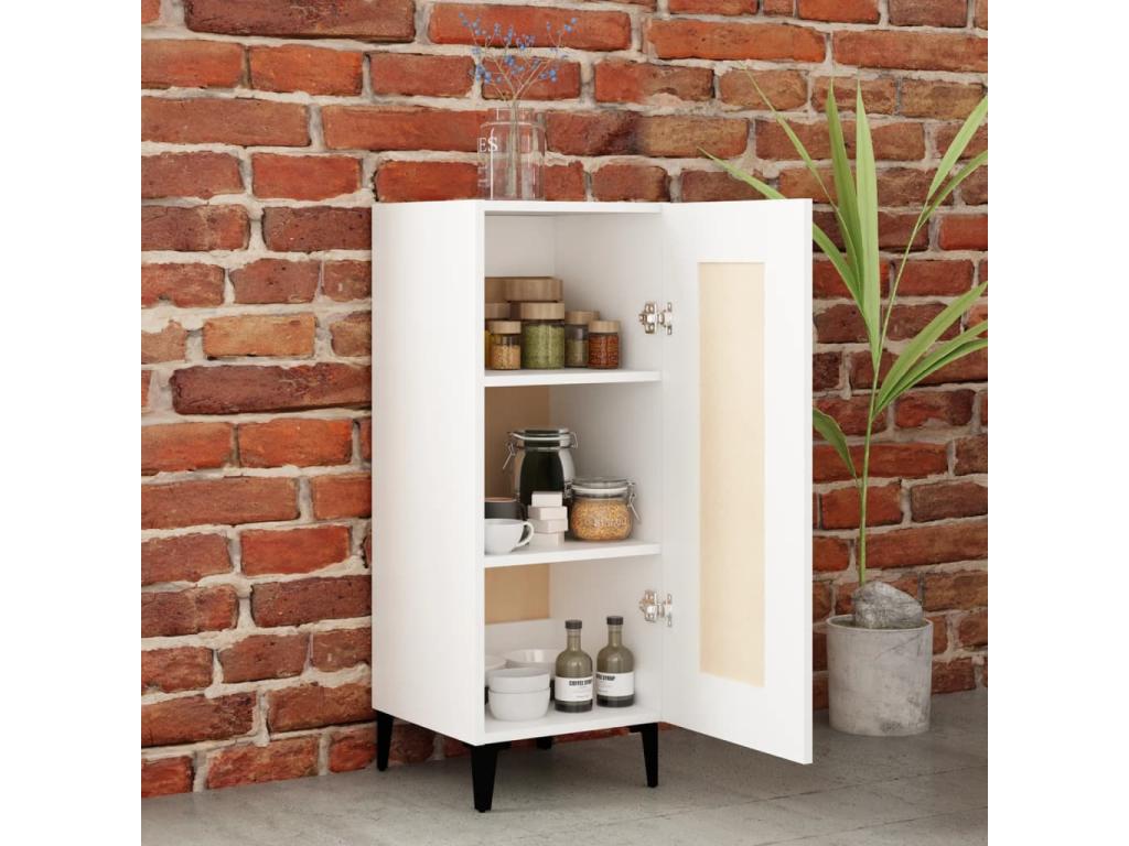 White sideboard 34.5x34x90 cm engineered wood LOEA06514