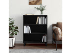 Black shelving unit 69.5x32.5x90 cm engineered wood PEQV89255