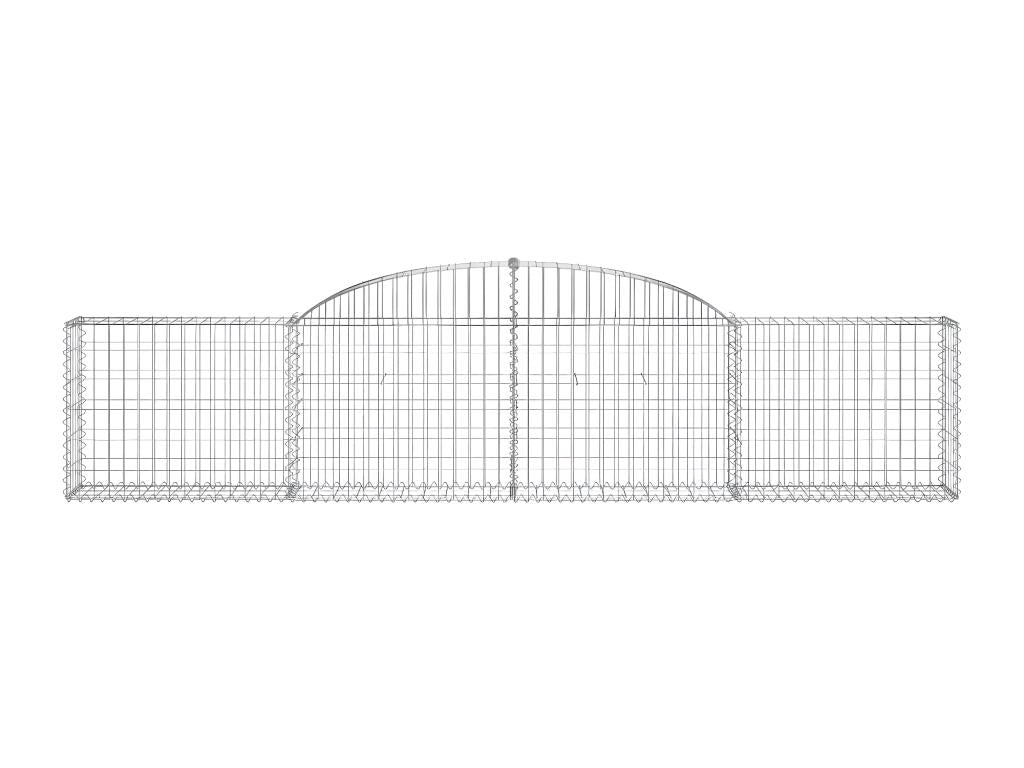Arched gabion basket 300x30x60/80 cm Galvanized iron ITCP89019
