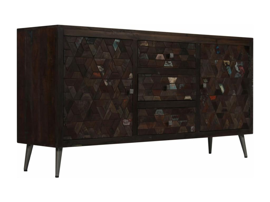 Solid reclaimed wood sideboard 160x40x80 cm VGEC16738
