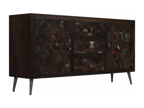 Solid reclaimed wood sideboard 160x40x80 cm VGEC16738