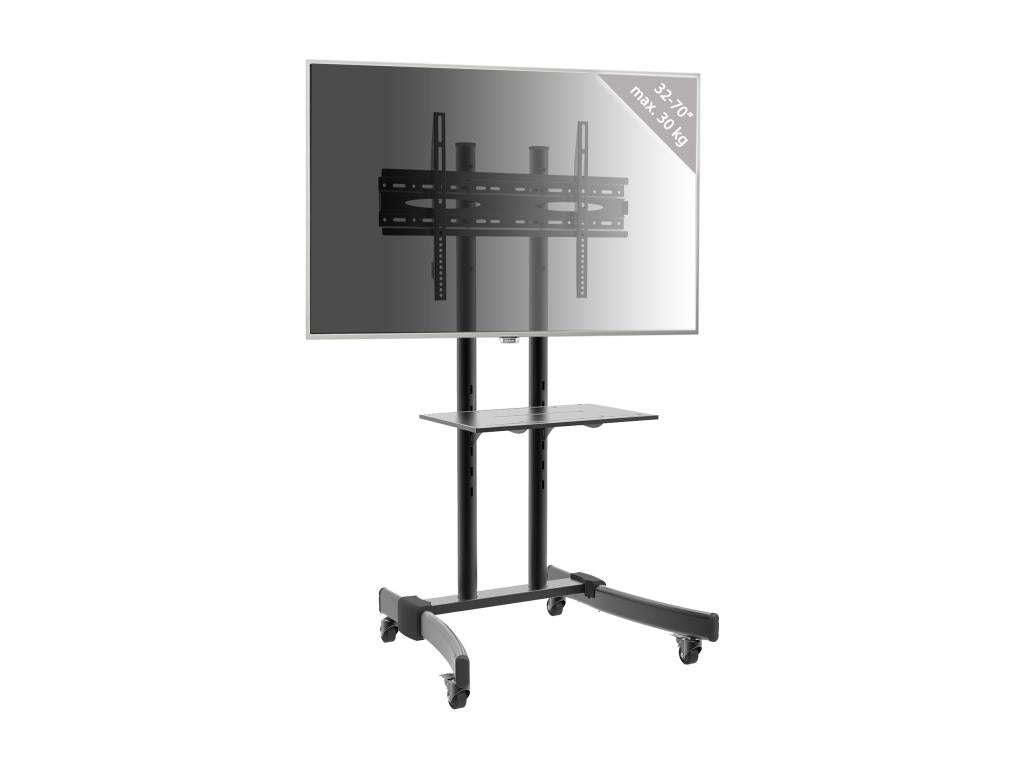 Elariva Universal TV Stand TV Cart B-MS 125 Black URRB66884