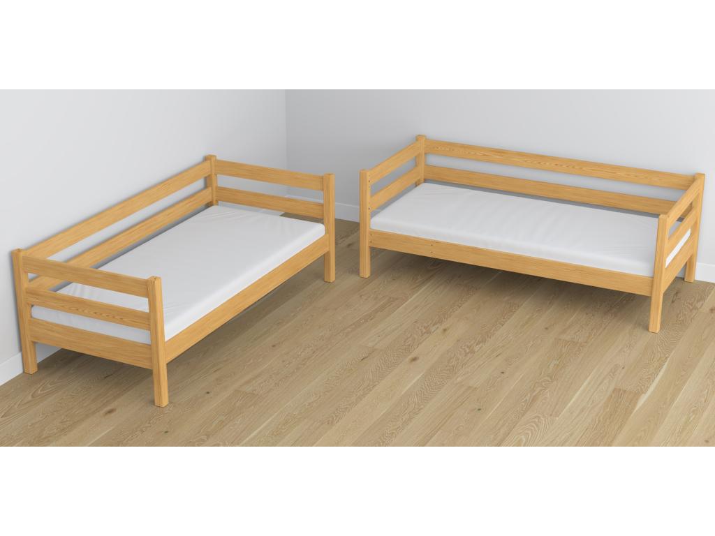 Wooden bunk bed - with drawer for mattress N01 Natural Pine 80x200 ZLOM08948