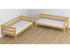 Wooden bunk bed - with drawer for mattress N01 Natural Pine 80x200 ZLOM08948