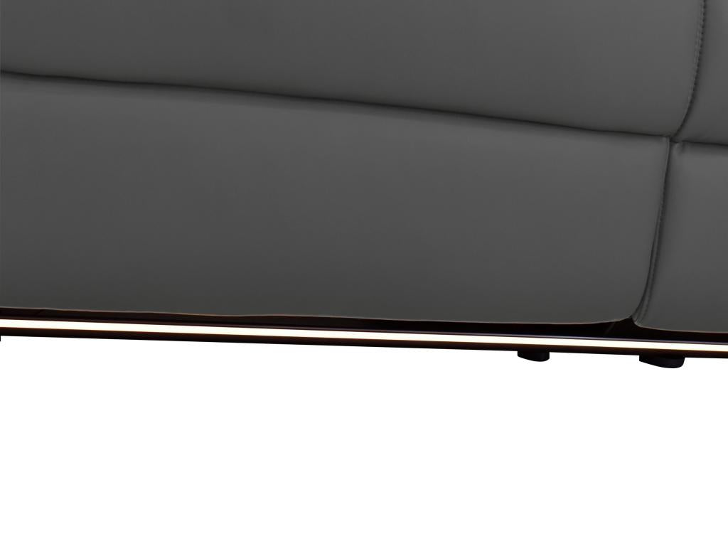 Pareli - 2-seater sofa with manual function in grey PU VMOW77970