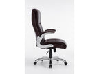 Office chair - Faux leather / Plastic - Brown - Elariva JDKS74952