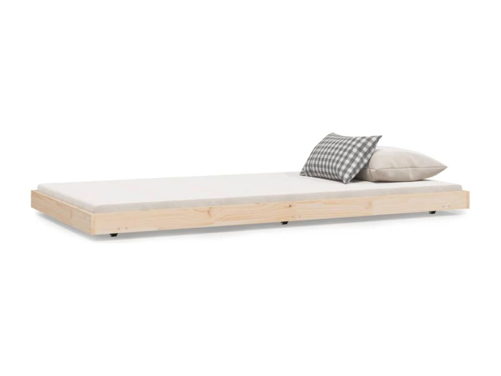 Bed frame without mattress 90x200 cm solid pine wood VNEQ35651