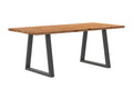 Light brown rectangular solid oak dining table TYWI00784