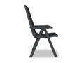 4-Piece Reclining Garden Chairs, Plastic, Anthracite, JECE54419