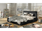 Dormeva YZTX76889 160x200cm Upholstered Black Faux Leather Bed with Storage
