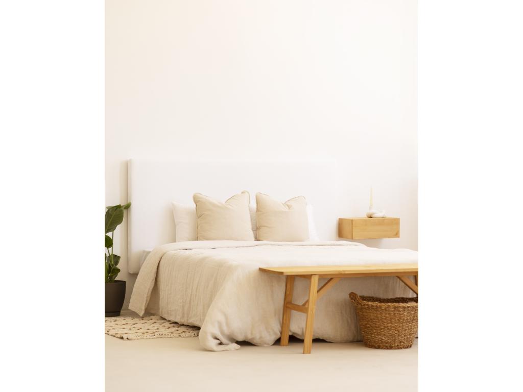 White cotton headboard 90x80cm - Lysvia FQSR75643