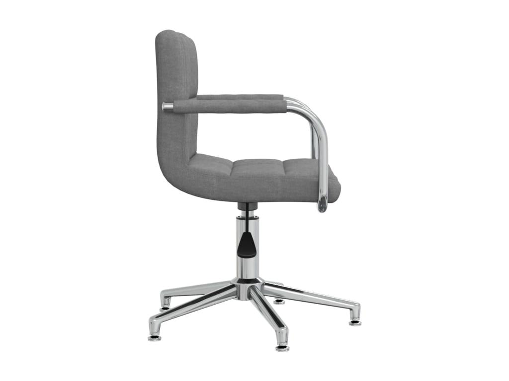 Swivel dining chair, light grey fabric, ERTO26429