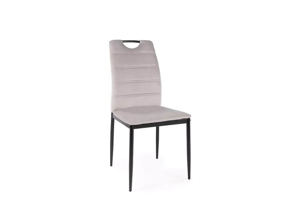 Velvet chair - Grey - W 44 x H 92 cm BNWX40627