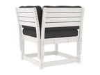 4-piece garden furniture set with cushions, white, solid pine wood JWRI72855