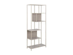 Scandinavian bookcase in beige metal with 5 shelves - Lysvia GVJH93912