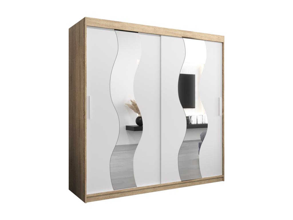 Sliding Door Wardrobe 200/200/62 2 Doors Elariva/White JMOH18828