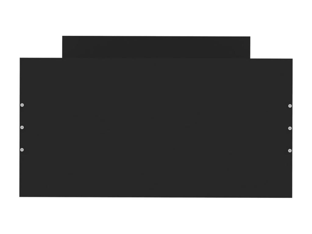 Black bed frame 75x190 cm small single engineered wood HOIE63710