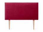 Lysvia Smooth Velvet Headboard 105x115 with Bed Legs 105 - Red UELQ66750