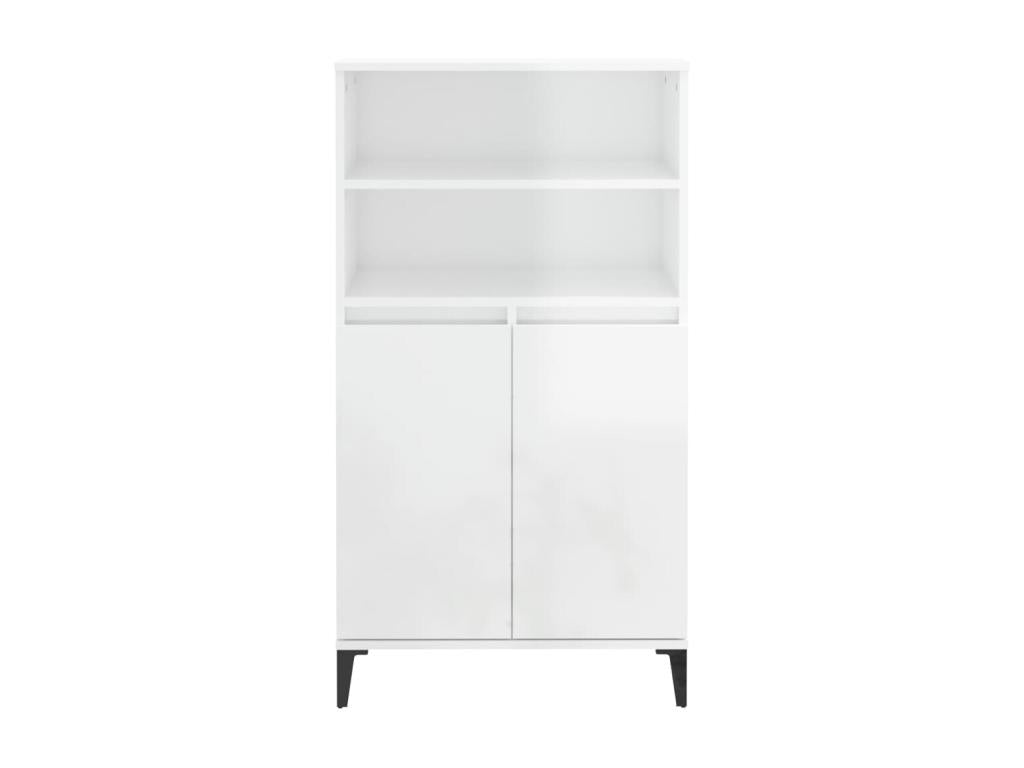 High-gloss white sideboard, 60x36x110 cm, engineered wood, AYXD64172