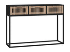 Black console table 105x30x75 engineered wood and iron ICHZ14029