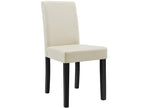 Elariva of 8 Faux Wood Chairs 90x42x48 cm Cream - Ivory Elariva CFVP20578