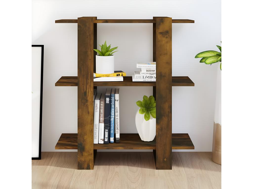 Bookshelf/Room Divider Smoked Oak 80x30x87 cm TFJL41990