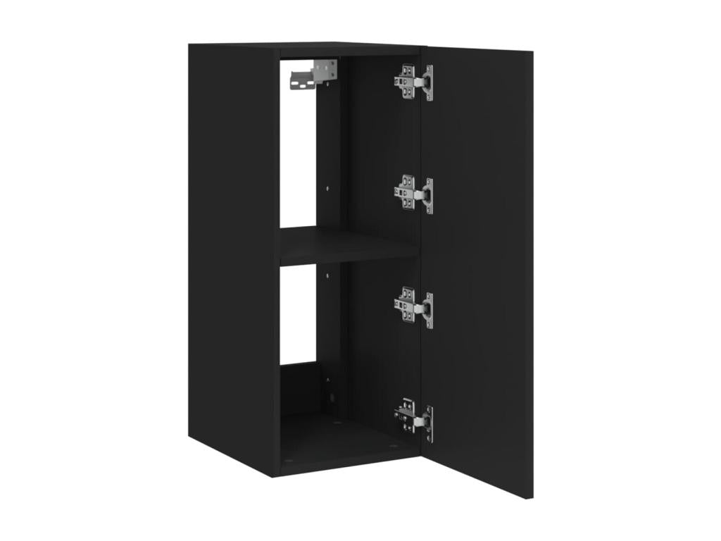 Wall-mounted TV unit with black LED lighting, 30.5x35x70 cm, ZTCA15151