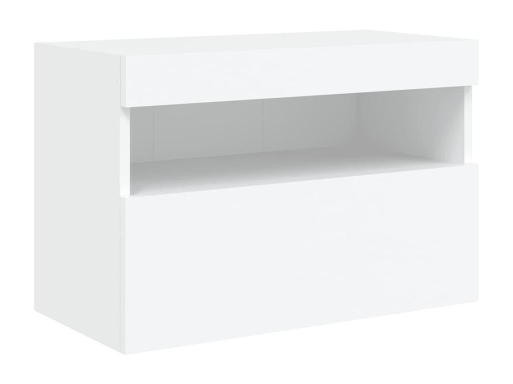 Wall-mounted TV unit with Lysvia LED white light, 60x30x40 cm, UCDI09011